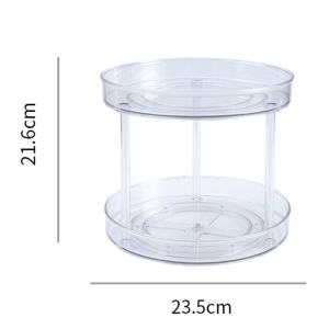 360 Rotating Transparent Organizer Storage Rack Kitchen Bottle Condiments Cosmetic Spice Perfume