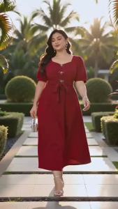 New Arrival Fashion Vintage Women’S Dress W/Belt With #3152