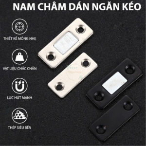 Nam Châm Gắn Cửa Lực Hút Siêu Mạnh Tự Động Hít Giữ Kèm Keo 3M Và Ốc Vít