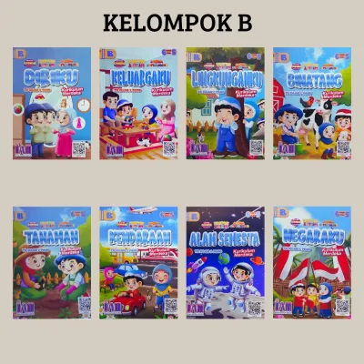 Paket Buku Anak TK B Tema Lengkap (Edisi Baru/Revisi) Kurikulum Merdeka Anak TK Islam Dan PAUD Kelompok B Di Lengkapi Dengan Coding