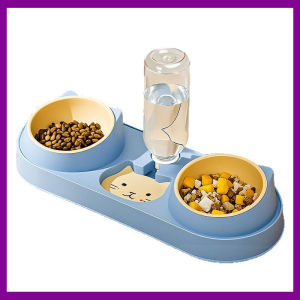 3 IN 1 Cat Bowl Pet Food Automatic Water Feeder Dog Feeding Bowl Mangkuk Kucing Makanan Premium