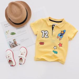 kaos atasan pakaian anak laki laki lengan pendek motif astronot / Kaos Bayi Kerah Motif Astronot 72 / Baju Bayi Kaos Kerah Laki-Laki