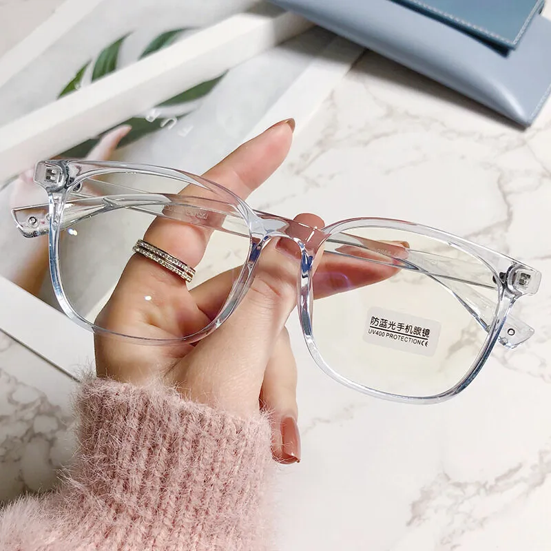 Pink transparent frame glasses sale