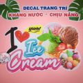 Decal Trang Trí Quán KEM Các Loại ✨ Hình Dán Kem Ốc Quế, Kem Que, Kem Ly, Kem Ký, Kem Xôi - Sticker Kháng Nước, Chịu Nắng, Cắt Sẵn.. 