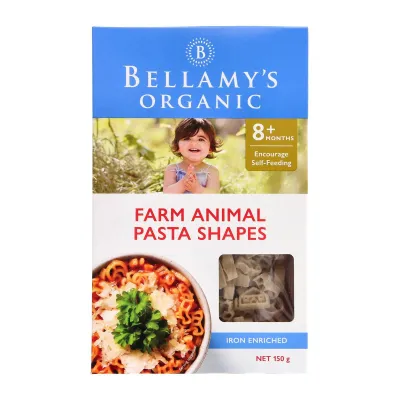 Bellamys Organic Farm Animal Pasta Shapes 150g