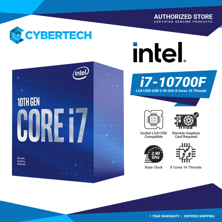 Intel Core i7-10700F 2.9GHz CPU 動作品 Intel Core i7 10700F Socket 1200 2.9 GHz Comet Lake Processor on