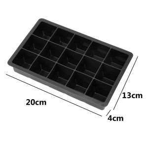 2Pcs 8-Grid Large Square Ice Cube Trays / Large Size Silicone Ice Mold Tray / Food Grade Silicone Ice Maker / for Whiskey & Cocktails Chilled Drinks