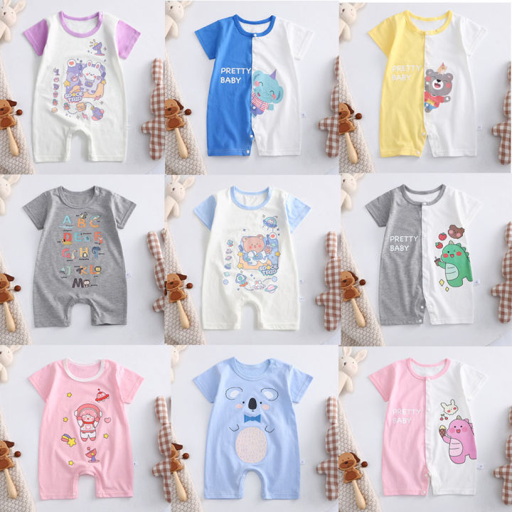 [STOCK in M'sia] 100% Cotton 0-18mths Newborn Baby Romper