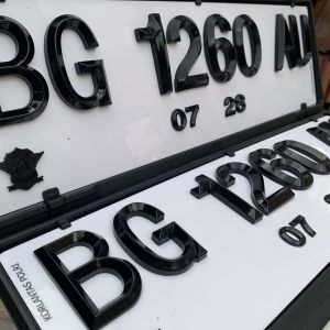 Plat Nomor Mobil Timbul PLAT PUTIH MEWAH Lancip Segi Lima FREE COVER PLAT