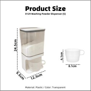 Shiok Living 🚀 Laundry Detergent Softener Cereal Dispenser Wall Mounted Sealed Kitchen Storage