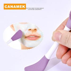 【CANAMEK】 Double Head Silicone Facial Mask Brush Facial Massage Cleaning Brushs DIY Mud Film Scraper Facial Care Tool Dropshiping