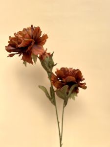 Hoa Mẫu Đơn Màu Nâu Tây Bông To 15cm 2 Bông 1 Nụ/Cành Dài 75cm Cam Kết Giống Thật - Hoa Lụa Trang Trí Nhà Cửa Văn Phòng