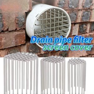 Stainless Steel Drainage Cover Rainwater Pipe Anti Clogging Round Anti-blocking Roof Floor Drain Plumbing Fitting