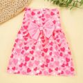 VIVIDI Bow Lace Spring Dog Princess Dress Breathable Heart Patten Medium/Small Pet Skirts Cute Comfortable Dog‘s Summer Dress For Puppy Poodle Chihuahua Etc. 