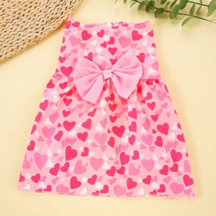 VIVIDI%20Bow%20Lace%20Spring%20Dog%20Princess%20Dress%20Breathable%20Heart%20Patten%20Medium/Small%20Pet%20Skirts%20Cute%20Comfortable%20Dog%E2%80%98s%20Summer%20Dress%20For%20Puppy%20Poodle%20Chihuahua%20Etc%20-%20Image%205