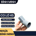 Co Lơ 45 Độ Nối Ống Nước, Co lơi nhựa PVC BÌNH MINH hai đầu dán ống phi 21 27 34. 