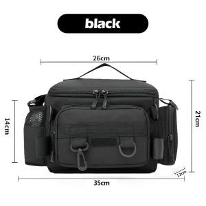 Fishing Tackle Bag Sling Shoulder Backpack With Rod & Gear Holder Multi-functional Crossbody Storage Waterproof Tool Bag