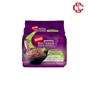 KOKA PURPLE WHEAT NOODLES CHILLI & LIME 60G x 5 PACKETS - MADE IN SINGAPORE
