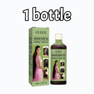 OUHOE Adivasi Hair Oil 100ml Herbal Hair Oil Hair Growth Treatment Anti Fall Serum Hair growth serum Hair growth liquid Cairan pertumbuhan rambut 生发液