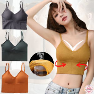 CB-657 คอรปบราสายเดี่ยวแฟชั่น เว้าหลัง บราสายเดี่ยว รอบอก 32-38⚡ส่งไวจากไทย⚡