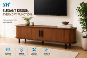 Classic TV Cabinet Kabinet Rak Rack Storage Simpanan Console Curved Konsole Furniture Perabot Ready Stock