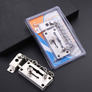 Stainless Steel Security Door Chain Bolt Guard Lock With Screws For Home Doors And Windows