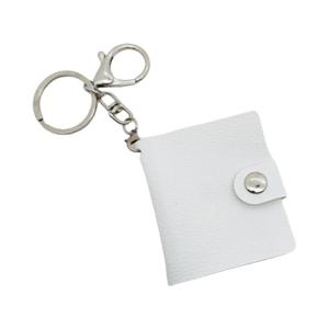 Fashionable Small Photo Album Keychains Sturdy PU Leather Key Holder Customizable Heat Transfer Printing Projects