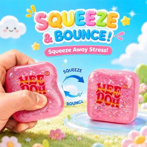 B 1 T 1 Ice Cube Shaped Finger Toys Stress Relieving Squeezing Toys Super Soft And Bouncy Soothing And Relaxing Suitable For Students At School And Office Workers To Relieve Stress
