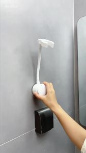 AE Hands-free hair dryer holder for bathroom with suction cup rotatable frees up your hands hair dryer storage rack