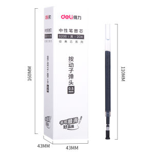 【Ready Stock】DELI Gel Ink Pen 0.5 mm Black Blue Red Color Gel Pen  Refills Writing Tools Student Stationery