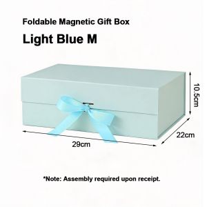 Specool® One-Piece Foldable Magnetic Flip Gift Box with Bow | Empty Gifts Boxes for for Party Wedding Favors