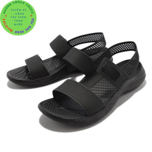 DÉP SANDAL NHỰA ĐI MƯA CROCS LITERIDE PACER 360 CHO NỮ MÀU FULL ĐEN