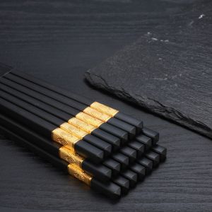 Đũa sợi thủy tinh có thể tái sử dụng 10 đôi Đen Đũa Sushi Nhà Hàng Nhật Bản Ẩm thực Châu Á Nhà bếp