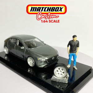 Paket Matchbox custom + Diorama Mazda 3 grey / Diecast custom / Hotwheel Custom