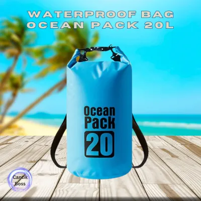 Ocean Pack 10L 15L 20L Tas Anti Air Waterproof Dry Bag Cocok Olahraga Outdoor Berenang Memancing