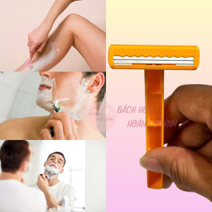 Set 12 cái cạo râu lưỡi kép Dorco TD708N cạo râu du lịch 2 lưỡi cán nhựa.