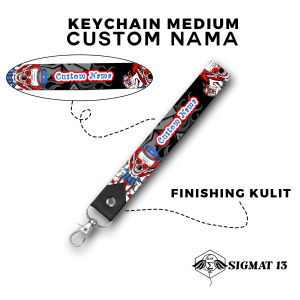 Keychain Custom Nama sigmat13  Gantungan Kunci Medium Custom Nama Full Printing 2 Sisi  Strap Phone Request Custom Tali Gantungan Kunci Motor Murah Aesthetic