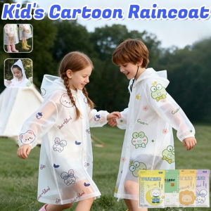 Cartoon Design Raincoat Thickened TPE Rainwear Portable Full Body Rainproof Poncho for Kids Raincoat