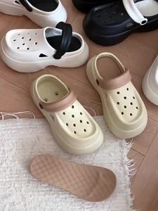 [Free Shipping] Summer WomenS Trendy And Stylish EVA Platform Clogs With Color-Blocking Design Perfect For Outdoor Casual Wear Versatile And Comfortable