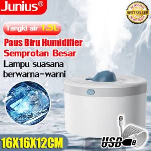 COD JUNIUS Humidifier Diffuser 1500ML 2 jenis lampu dapat dinyalakan sesuka hati Plug-in USB Cocok untuk ruang tamu Kamar tidur Dan mobil Aromatherapy essential oil difuser USB mini air purifier
