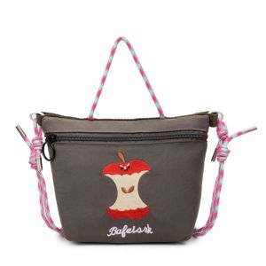 MOIRA ปัก กระเป๋าสะพายไหล่ปักลาย การ์ตูน แบบญี่ปุ่น กระเป๋าช้อปปิ้งไนลอน แบบพกพา กระเป๋าเก็บของ กระเป๋าสะพายข้างสำหรับโทรศัพท์ ผู้หญิง