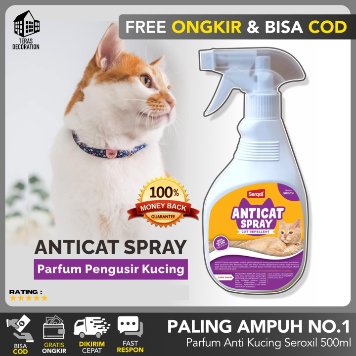 SEMPROTAN PENGUSIR KUCING SEROXIL (PALING AMPUH) 500ML Parfum Kucing Liar Bandel BAB Sembarangan / Alat Spray Cairan AMPUH Hushus Obat Anti Cat Repellent Bahan Alami Tidak Mengandung Racun Aman / Obat Karbol Sereh Anabul yang Berak Asal Bau PUP