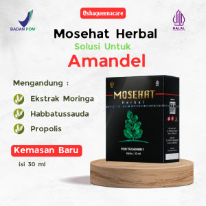 Mosehat Obat Amandel Anak Dewasa Ampuh Tanpa Operasi Herbal Alami BPOM Halal & Original Berkhasiat Dijamin Asli