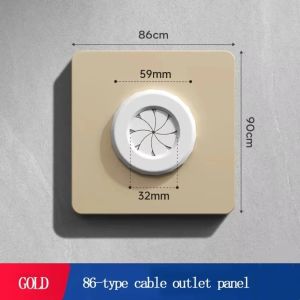 COOLSOOL With Outlet Hole Cable Outlet Panel Cover Rotating Opening Type 86 Switch Decorative Cover Decorative Wall Blank Panel Home
