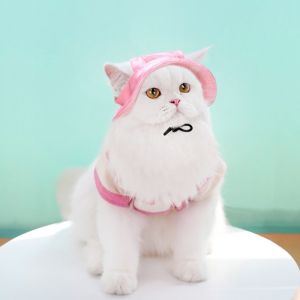 AIMAYAPET Cat Sun-Bonners Cute Fishermans Hat for Cat Accessories Sunscreen Travel Hiking Tie Dye Adjustable Hats