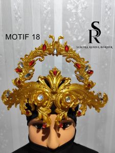 Siger Kepala Aksesoris Tari Bahan Lem Lilin Motif 18