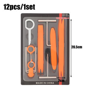 12PCS Car Pry Tool Kit Auto Trim Removal Tool Interior Panel Disassembly Radio Audio Installer Repair Tools for Car Door Dash Molding