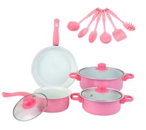 Leego 13pcs Non Stick Pan Set - Stainless Steel Kawali/Periuk Untuk Keluarga & Induksi