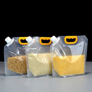 ZH475 3pcs/pack Sealed Grain Bag Oil Water Sealing Split Bag Fodable Plastic Food Storage Bag