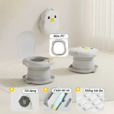 Bô vệ sinh di động đa năng xếp gọn cho bé Babypods tiện lợi khi đi du lịch sử dụng trên xe hơi